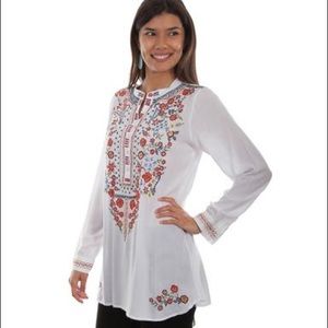 Scully Charlane Long Sleeve Embroidered To…